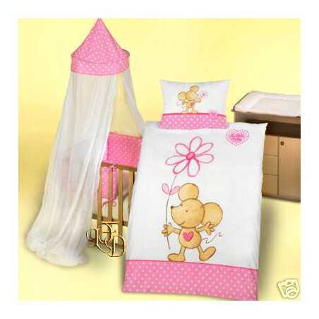 Baby Set Lettino Lillebi + Baldacchino E Paracolpi