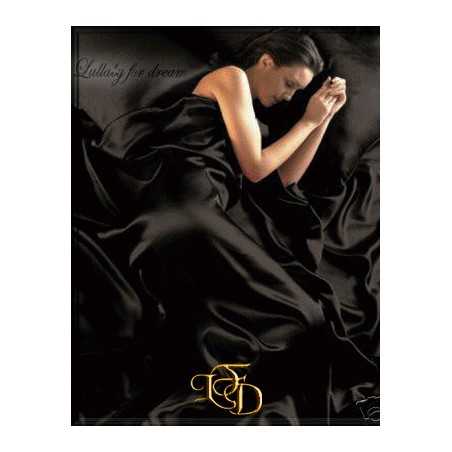 HOUSSE DE COUETTE,PARURE DE DRAP SATIN noir 6pièc SEXY