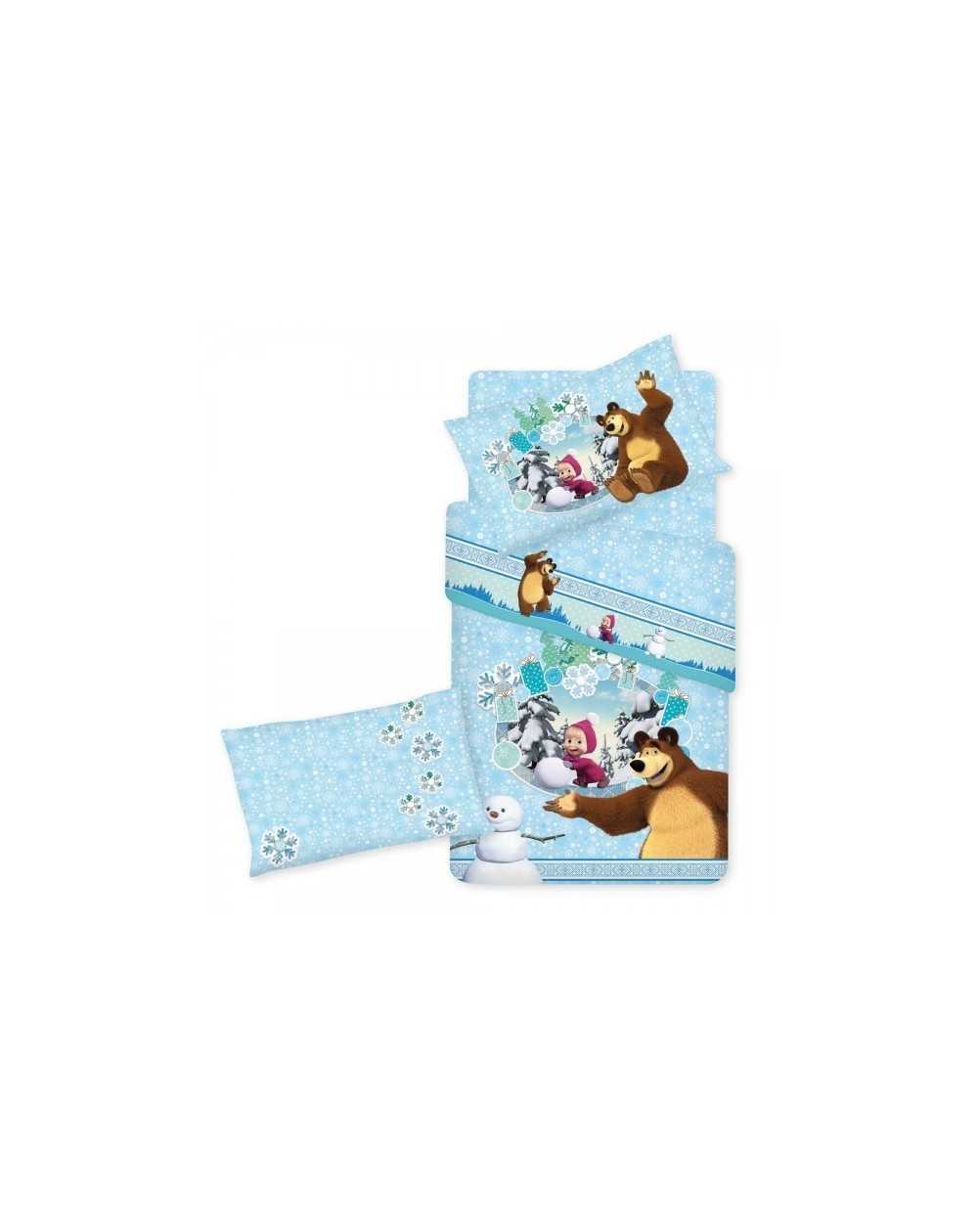 Baby Bedding Sheet Set Gabel Masha And The Bear Winter