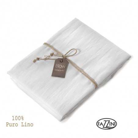 Drap dessus de lit de lin blanc SOFFIO Fazzini