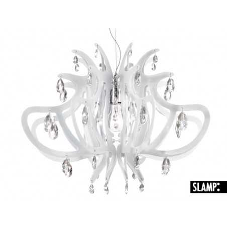 Lampe a suspension Lillibet Slamp Blanc avec 56 cristaux