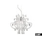 Lampada Sospensione Lillibet Mini colore Bianco Slamp con 42 Cristalli