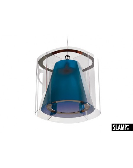 Lampadario Lampada A Sospensione New Harris Slamp Colore Azzurro Aquamarine