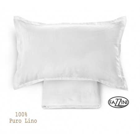 PARURE DE DRAP de lin blanc SOFFIO Fazzini