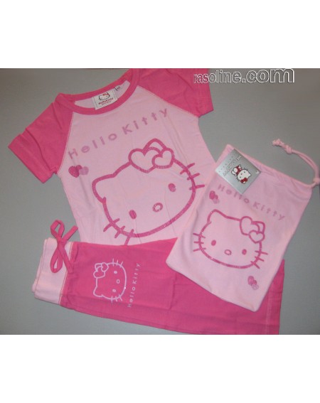 Pigiama Corto Hello Kitty Ragazza Donna S M L Sanrio Gabel Out Line