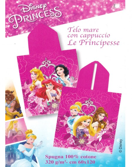 Poncho Le Principesse Disney Cotone 100%