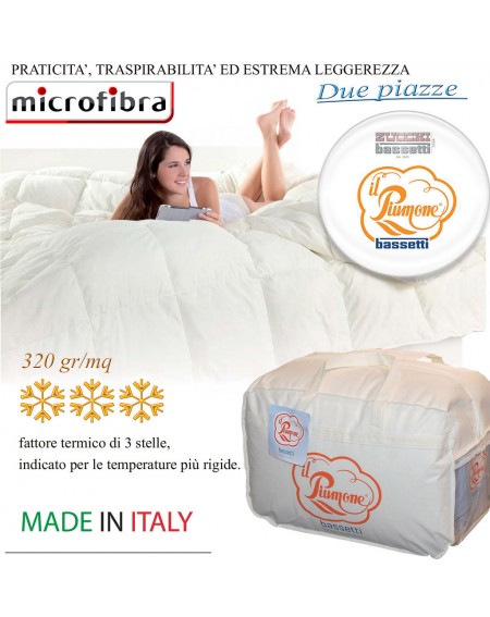 Letto Matrimoniale Piumone In Fibra Anallergica Fiocco - Bassetti