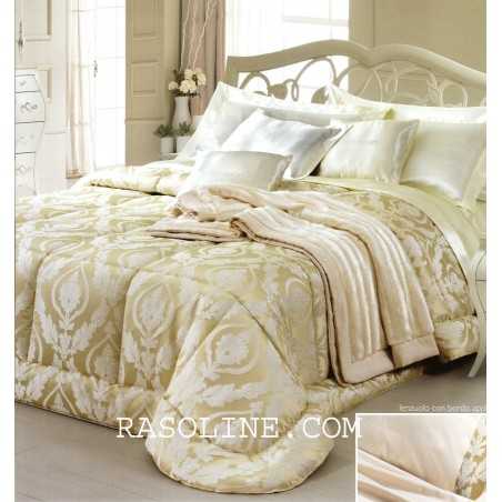 Trapunta Invernale Matrimoniale Sissi Piumone Jacquard Beige Avorio GFF