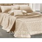 Super King Size BedSpread in Jacquard " IRIS " Ivory