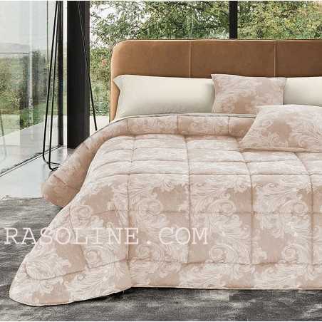 Edredón de invierno para cama matrimonial de jacquard Cora Rosa