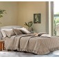 Gesteppte Bedcover Double Bett Microfaser "Sabina" Taupe