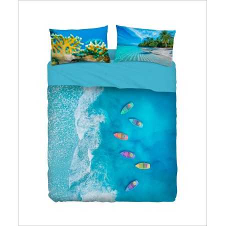 Parure de draps/couvre-lit DEUX PLACE COLOR BOATS BASSETTI