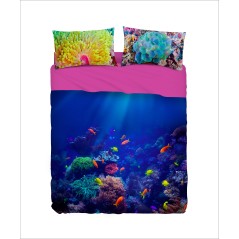 Juego de Funda nordica cama 130 CORAL REEF Imagine Bassetti