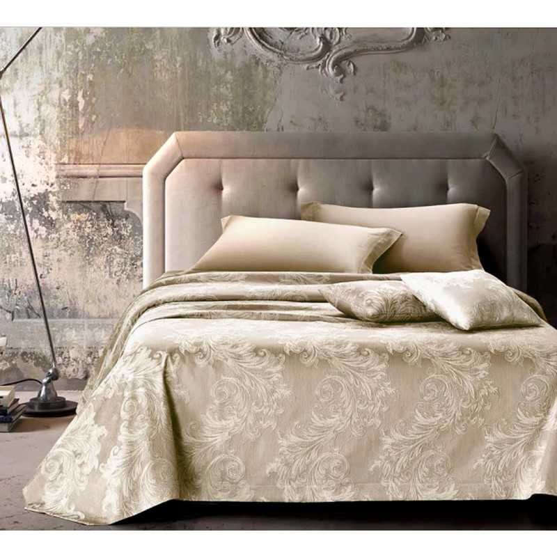 Couvre-lit Double Jacquard "Cora" Taupe GF Ferrari