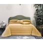 Pure Cotton Satin Quilted Bedcover Super King size Gold VENERE