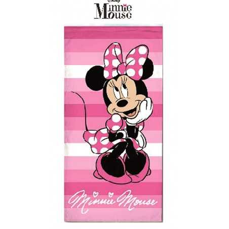 Serviette de plage MINNIE éponge en pur coton Disney