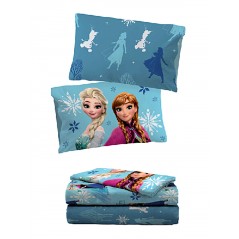 Ensemble de draps simples en pur coton FROZEN Disney