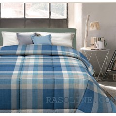 Edredon de Invierno Cama Individual Tartan Azul